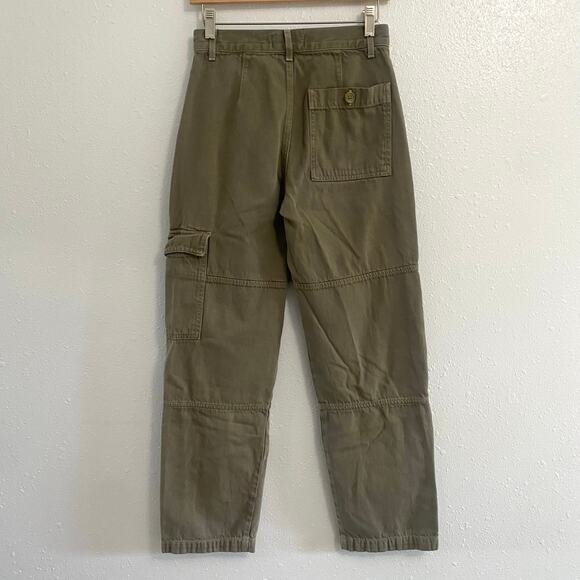 Reformation Bailey High Rise Utility Pant - Size 24 Green - Picture 2 of 9